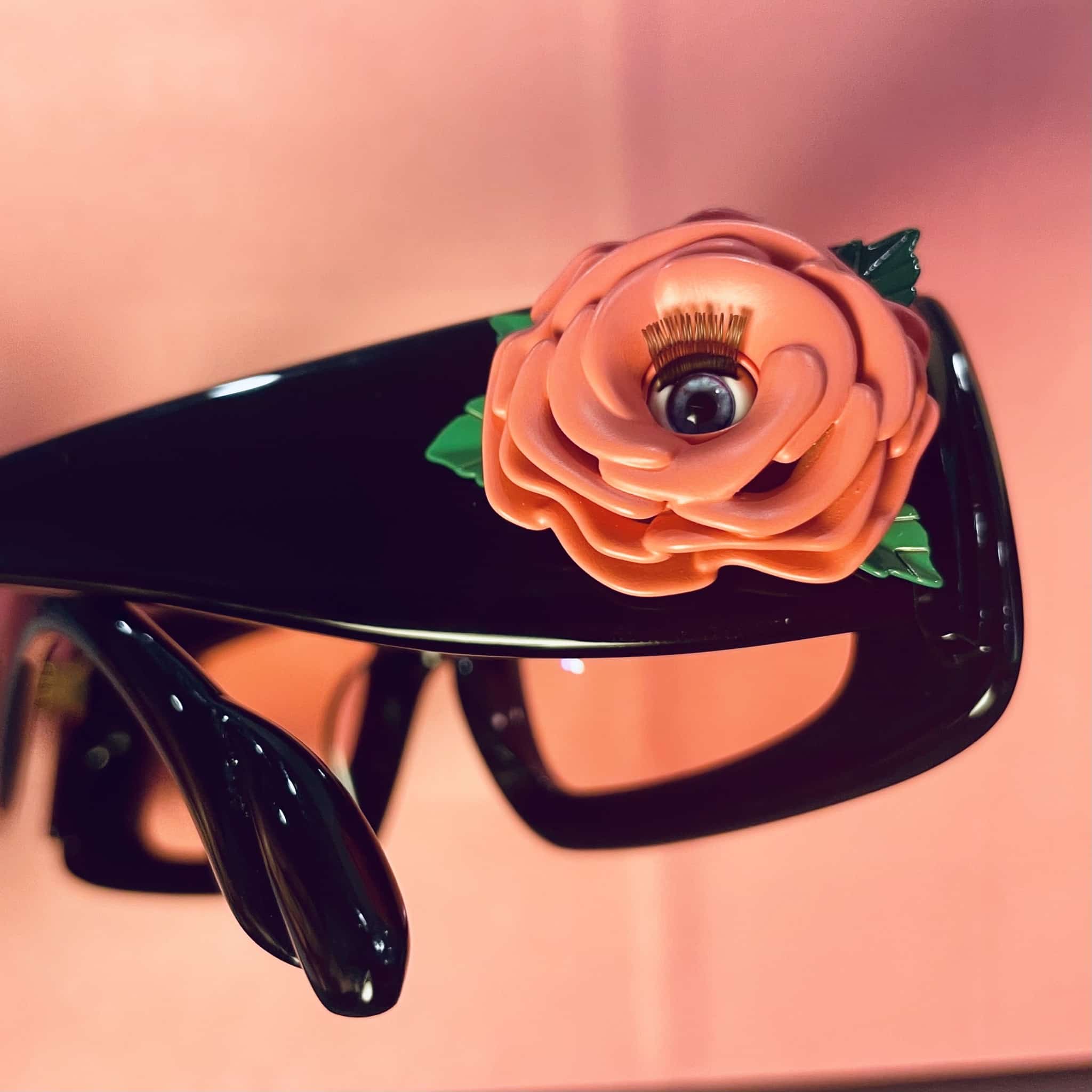 Glasses and rose