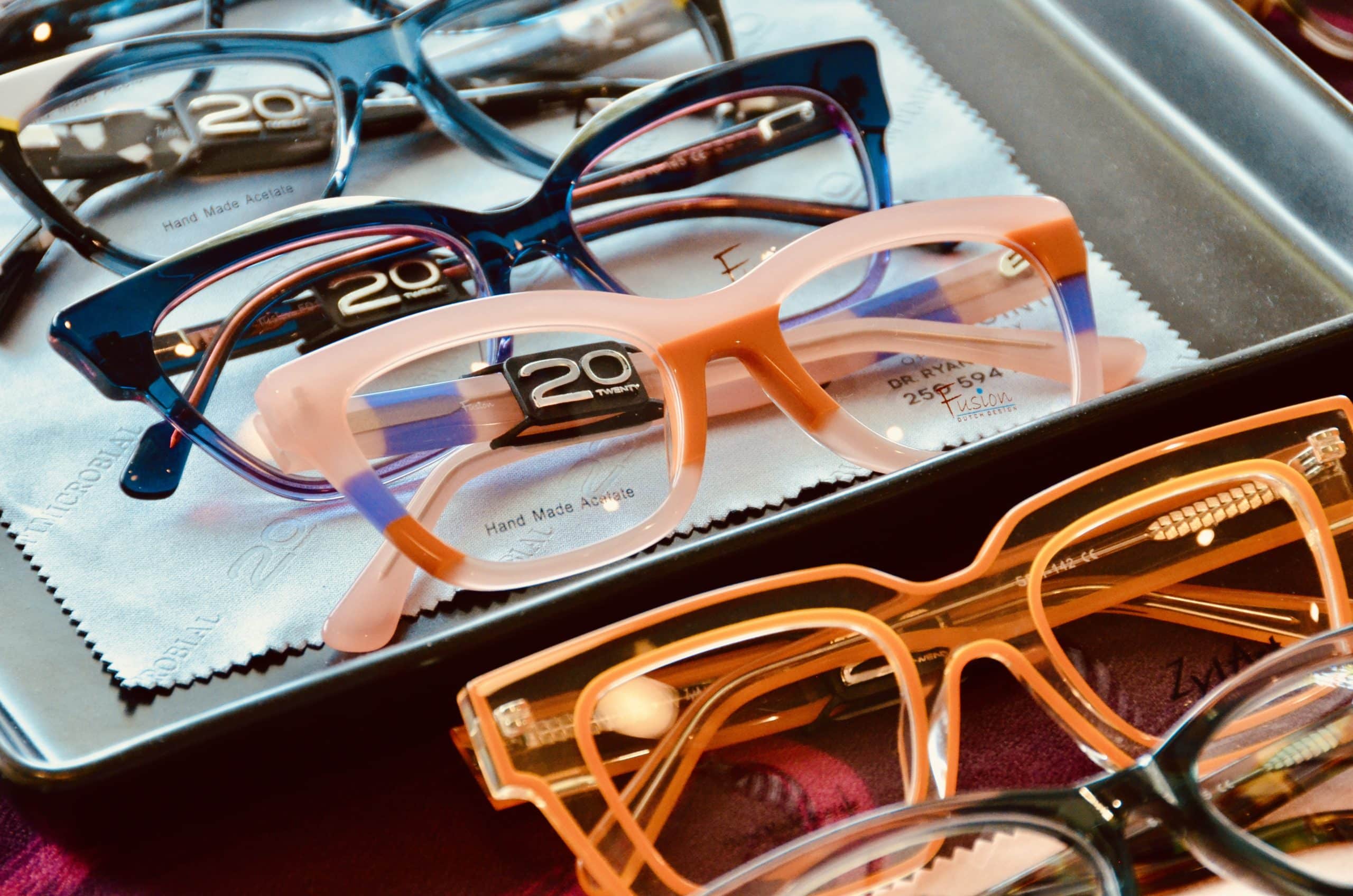 Row of glasses