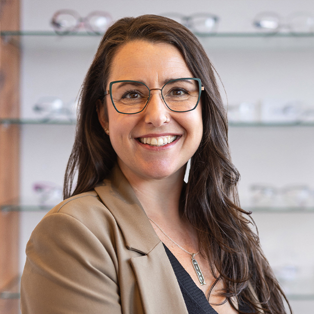 Female eye care professional portrait at Focal Point Optometry in Qualicum Beach