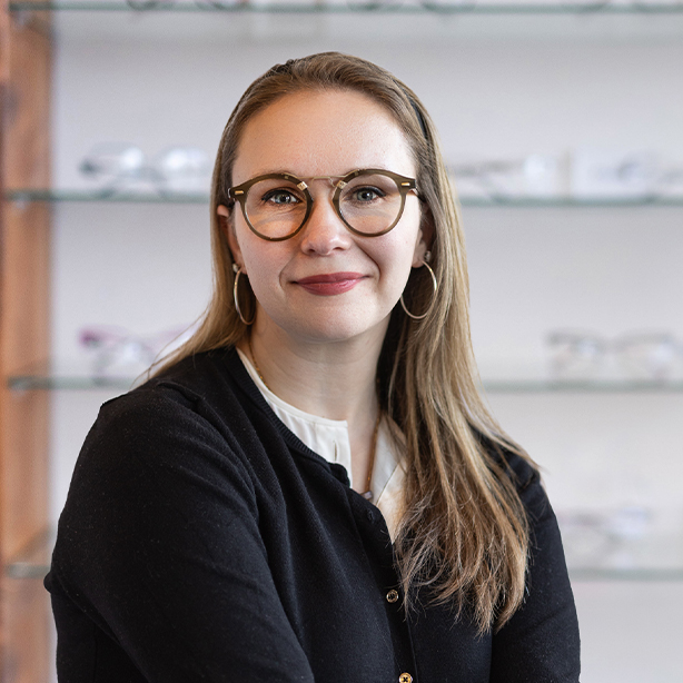 Female optometry team member portrait at Focal Point Optometry